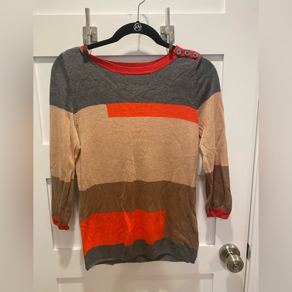 The Limited knit sweater with block coloring - Picture 1 of 5